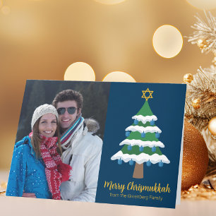 Cartes Pour Fêtes Annuelles Photo de Noël de famille juive Merry Chrismukkah