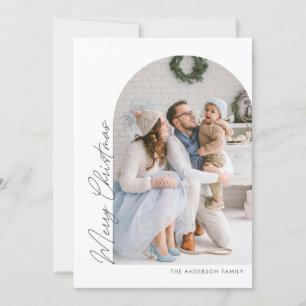 Cartes Pour Fêtes Annuelles Photo de Noël de la machine à écrire minimaliste m