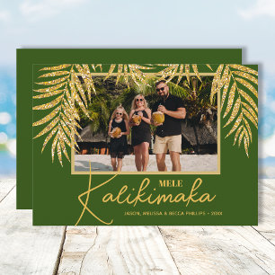 Cartes Pour Fêtes Annuelles Photo de Noël de Mele Kalikimaka
