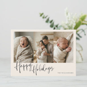 Cartes Pour Fêtes Annuelles Photo de Noël de naissance de bébé nouveau-né 