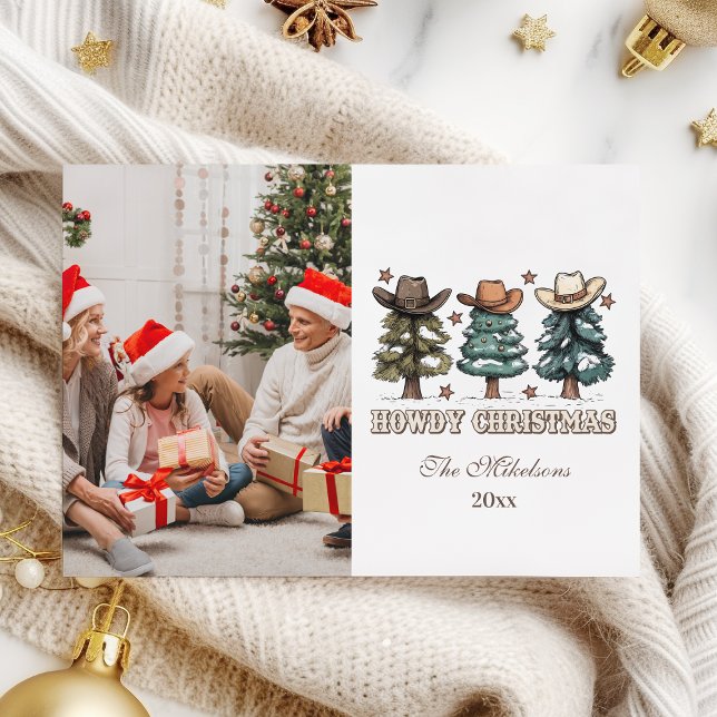 Cartes Pour Fêtes Annuelles photo de Noël de Western Howdy (Créateur téléchargé)
