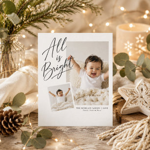 Cartes Pour Fêtes Annuelles Photo de Noël éditorial Tout est brillant