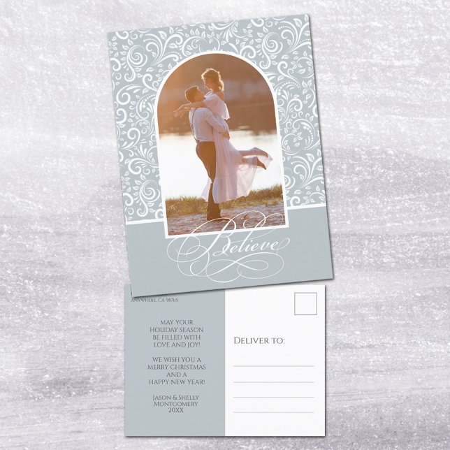 Cartes Pour Fêtes Annuelles Photo de Noël Elegant Beliant (Créateur téléchargé)