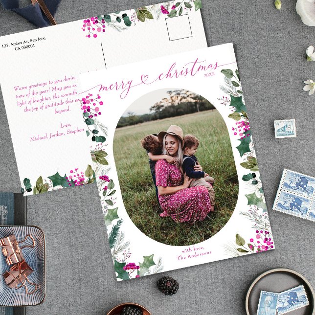 Cartes Pour Fêtes Annuelles Photo de Noël élégante et brillante (Créateur téléchargé)