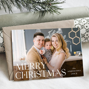 Cartes Pour Fêtes Annuelles Photo de Noël empilé Joyeux Noël