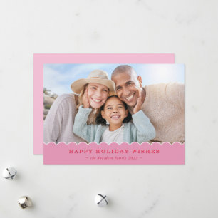 Cartes Pour Fêtes Annuelles PHOTO DE NOËL EN FAMILLE mignonne amusante coquill