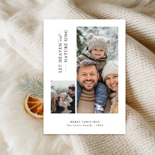 Cartes Pour Fêtes Annuelles Photo de Noël enneigé « Que le ciel et la nature c