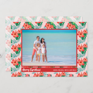 Cartes Pour Fêtes Annuelles Photo de Noël florale tropicale