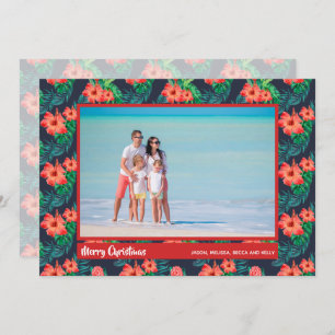 Cartes Pour Fêtes Annuelles Photo de Noël florale tropicale