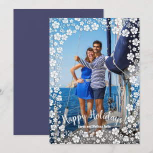 Cartes Pour Fêtes Annuelles Photo de Noël florale tropicale