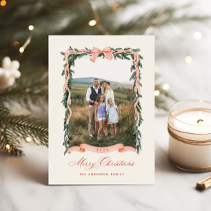 Cartes Pour Fêtes Annuelles Photo de Noël Garland