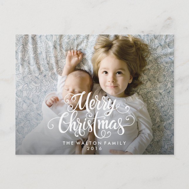 Cartes Pour Fêtes Annuelles Photo de Noël hiver (Devant)