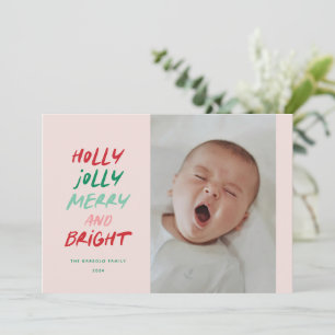 Cartes Pour Fêtes Annuelles Photo de Noël horizontal très joyeux et coloré