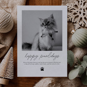 Cartes Pour Fêtes Annuelles Photo de Noël manuscrit de chat