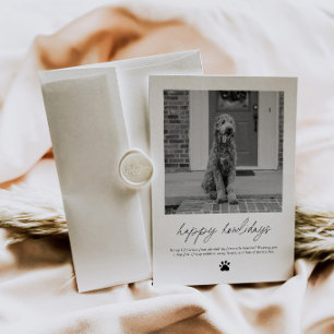 Cartes Pour Fêtes Annuelles Photo de Noël manuscrit de chien