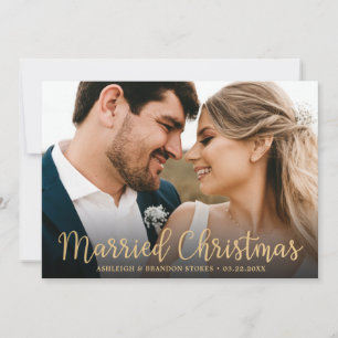 Cartes Pour Fêtes Annuelles Photo de Noël Marié