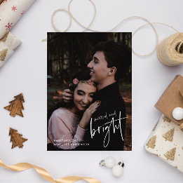 Cartes Pour Fêtes Annuelles Photo de Noël mariée et brillante