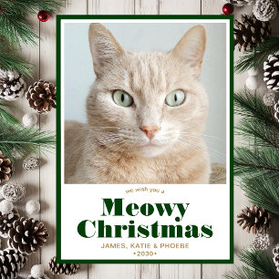 Cartes Pour Fêtes Annuelles Photo de Noël Meowy