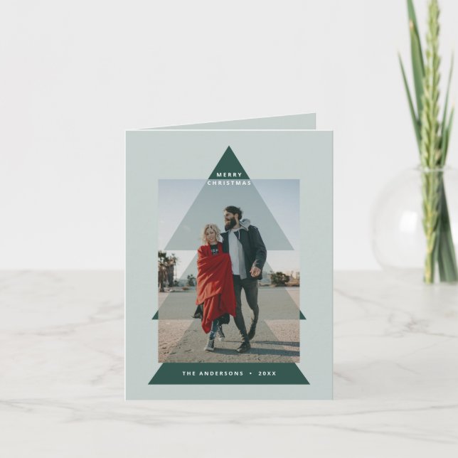 Cartes Pour Fêtes Annuelles Photo de Noël minimale (Devant)