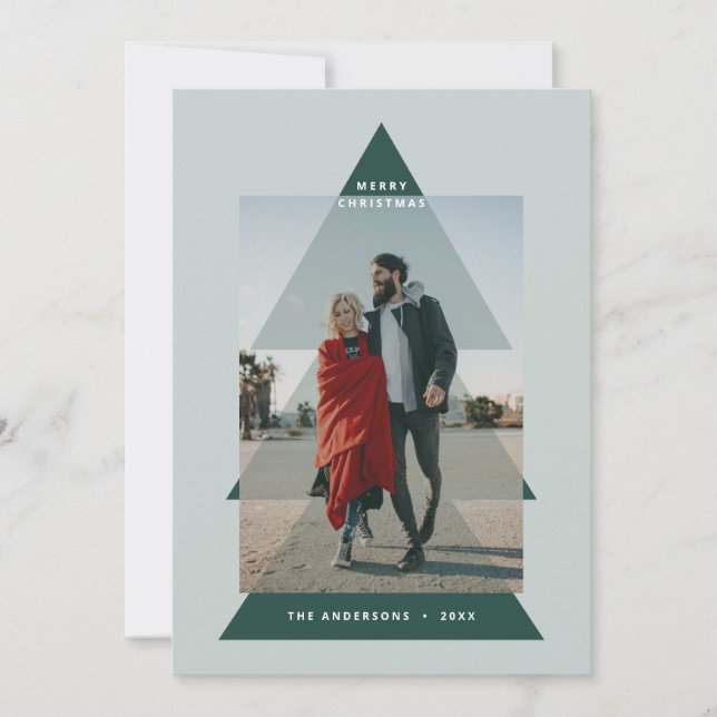 Cartes Pour Fêtes Annuelles Photo de Noël minimale (Devant)