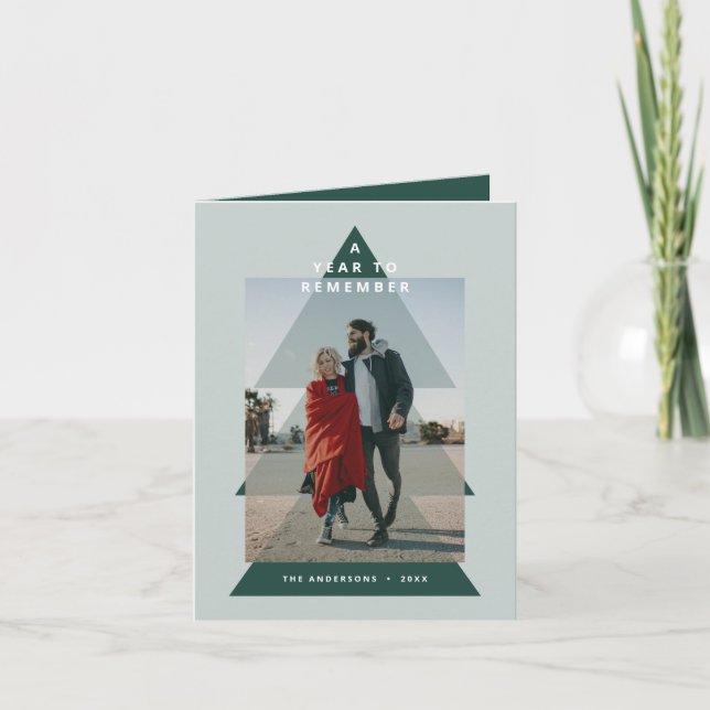 Cartes Pour Fêtes Annuelles Photo de Noël minimale (Devant)