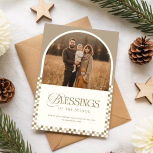 Cartes Pour Fêtes Annuelles Photo de Noël minimaliste de famille religieuse so