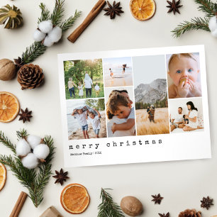 Cartes Pour Fêtes Annuelles Photo de Noël minimaliste et simple de machine à é