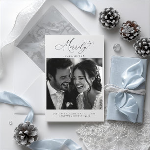 Cartes Pour Fêtes Annuelles Photo de Noël minimaliste Joyeux à tout jamais