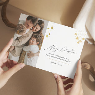 Cartes Pour Fêtes Annuelles Photo de Noël minimaliste moderne