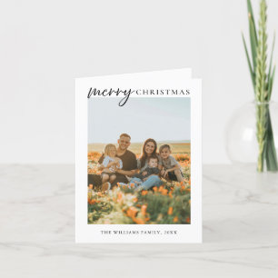 Cartes Pour Fêtes Annuelles Photo de Noël minimaliste moderne
