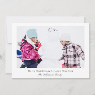 Cartes Pour Fêtes Annuelles Photo de Noël minimaliste moderne