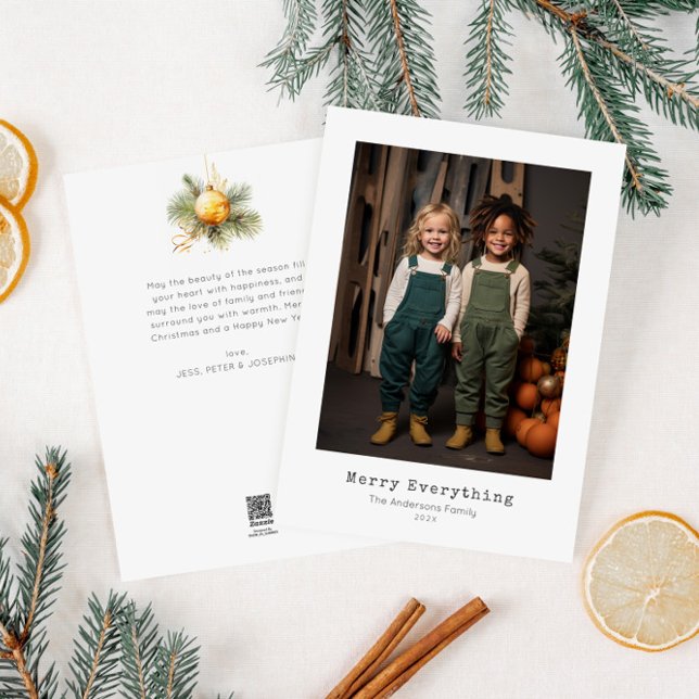 Cartes Pour Fêtes Annuelles photo de noël minime (Créateur téléchargé)