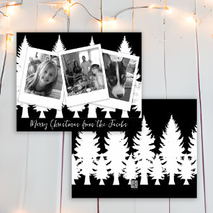 Cartes Pour Fêtes Annuelles Photo de Noël moderne en noir et blanc