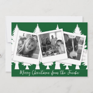 Cartes Pour Fêtes Annuelles Photo de Noël moderne en noir et blanc