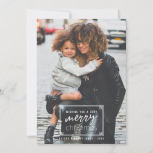 Cartes Pour Fêtes Annuelles Photo de Noël moderne et minimaliste très joyeux