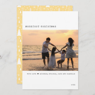 Cartes Pour Fêtes Annuelles Photo de Noël moderne Merriest