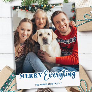 Cartes Pour Fêtes Annuelles Photo de Noël moderne Personnalisé Joyeux Tout