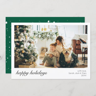 Cartes Pour Fêtes Annuelles Photo de Noël moderne tendance Famille Script