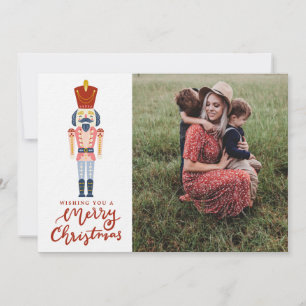 Cartes Pour Fêtes Annuelles Photo de Noël Pastel Nutcracker