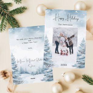 Cartes Pour Fêtes Annuelles Photo de Noël paysage hiver