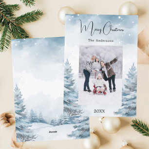Cartes Pour Fêtes Annuelles Photo de Noël paysage hiver