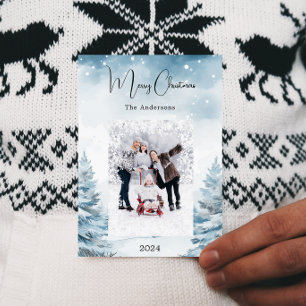 Cartes Pour Fêtes Annuelles Photo de Noël paysage hiver
