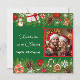 Cartes Pour Fêtes Annuelles Photo de Noël personnalisée pour la première fois