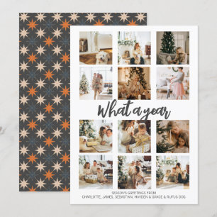 Cartes Pour Fêtes Annuelles Photo de Noël personnalisée «Quelle année»
