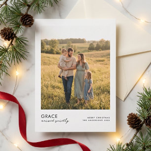 Cartes Pour Fêtes Annuelles Photo de Noël religieux chrétien de la grâce arriv