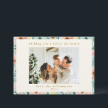 Cartes Pour Fêtes Annuelles Photo de Noël rose rose pâle de la mer<br><div class="desc">Carte de Noël Fête de Noël Rose Rose Rose Rose Vierge</div>