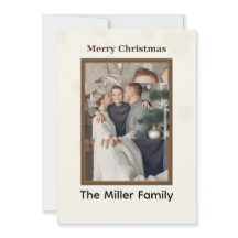 Photo de Noël rustique en famille dans les bois