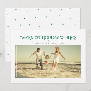 Cartes Pour Fêtes Annuelles Photo de Noël Serif stylé en pin