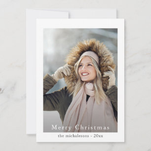 Cartes Pour Fêtes Annuelles Photo de Noël simple et élégante