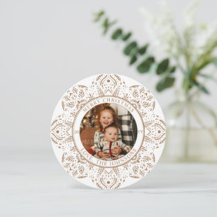 Cartes Pour Fêtes Annuelles Photo de Noël Snowflon